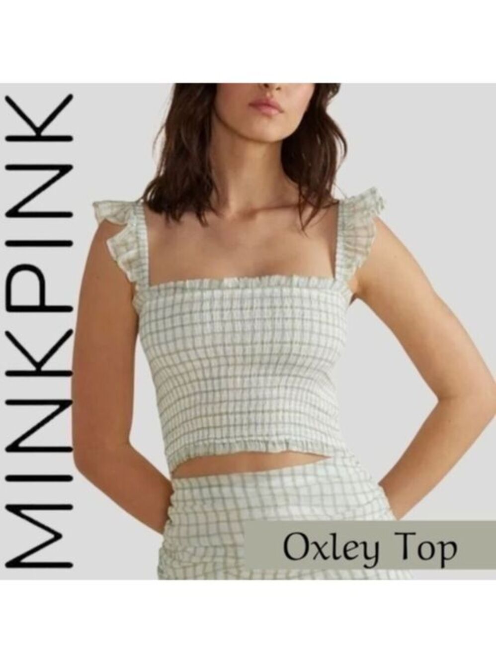 MINKPINK Women's Oxley Smocked Ruffle-Strap Top
